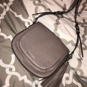 authentic grey michael kors satchel with tassel